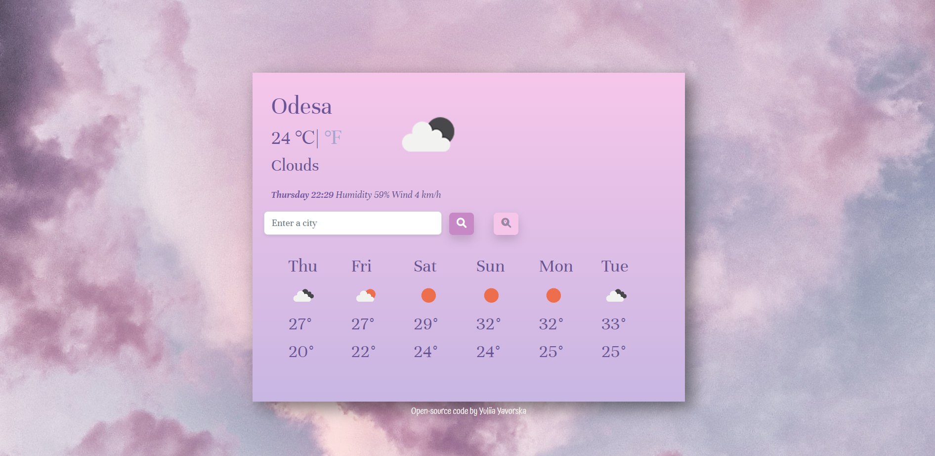 Weather project preview